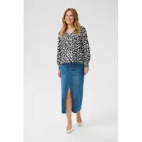 Kaffe Blusa 'Alice' cinzento / preto / branco