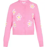 Mymo Casaco de malha amarelo / cor-de-rosa / branco
