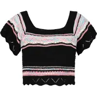 IZIA Pullover ecru / azul claro / cor-de-rosa / preto