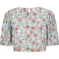 Mymo Blusa 'Young Fashion' verde / verde pastel / vermelho / branco