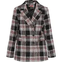 MyMo ROCKS Blazer cinzento claro / vermelho / preto