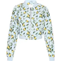 IZIA Casaco meia-estação azul pastel / amarelo / verde / branco