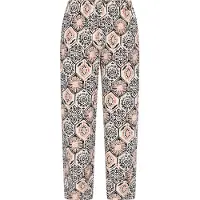 Usha Calças bege / laranja / preto / branco