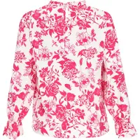 Usha Blusa fúcsia / branco