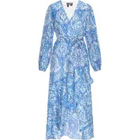 Dreimaster Vestido azure / azul real / branco