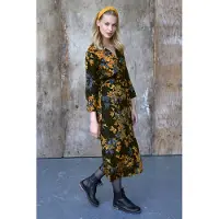 Kaffe Vestidos camiseiros 'Milana' azul pombo / amarelo dourado / preto
