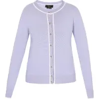 Faina Casaco de malha lilás / branco