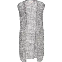 Usha Colete de malha 'Fashion Look' preto / branco