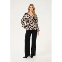 Kaffe Blusa bege / preto / branco