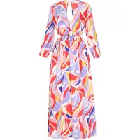 IZIA Vestido 'Fashion Look' azul pombo / cor-de-rosa / vermelho / branco