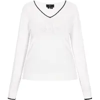 Faina Pullover preto / offwhite
