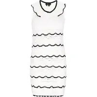 Faina Vestido de malha preto / branco