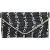 Faina Clutches preto / transparente