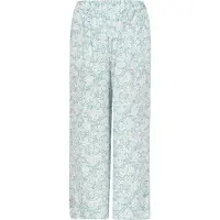 Usha Calças turquesa / branco lã