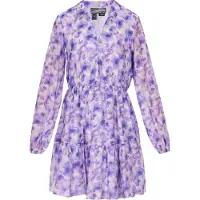 Dreimaster Vestidos camiseiros 'Vintage' roxo / azul-violeta / pó
