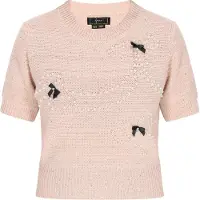 Faina Pullover 'Fashion Look' cor-de-rosa / preto / branco
