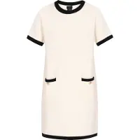 Dreimaster Klassik Vestido de malha preto / offwhite