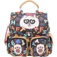 MyMo Pop Mochila 'Pop Eyetheme' azul / castanho / preto / branco
