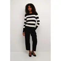Kaffe Pullover 'Lizza' preto / branco