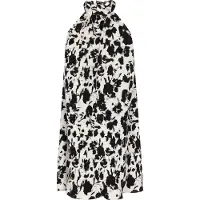 Faina Vestido de verão 'Fashion Look' ecru / preto