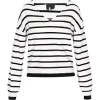 Dreimaster Klassik Pullover 'Classic Look' preto / branco