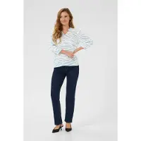 Kaffe Blusa 'Edita Amber' azul claro / branco