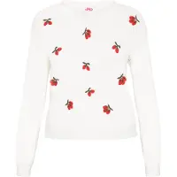 Mymo Pullover verde / vermelho / offwhite
