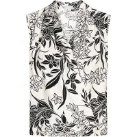 Usha Blusa 'Fashion Look' preto / offwhite
