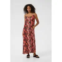 Kaffe Vestido 'KAThora Amber' granadina / vermelho florescente / preto