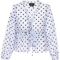 Faina Blusa 'Fashion Look' azul claro / preto