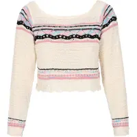 IZIA Pullover azure / cor-de-rosa / preto / offwhite