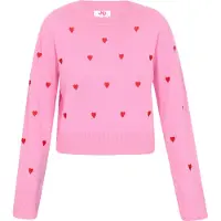 Mymo Pullover cor-de-rosa / vermelho escuro
