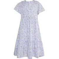 Dreimaster Vestido azul claro / verde relva / magenta / rosa claro