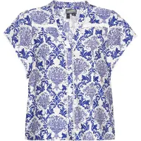 Dreimaster Blusa azul escuro / branco
