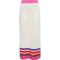 Ebeeza Saia azul escuro / cor-de-rosa / vermelho / branco lã
