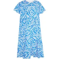 IZIA Vestido azul / branco