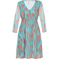 IZIA Vestido aqua / laranja