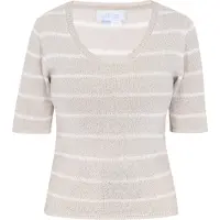 Usha Pullover greige / branco