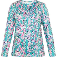 Usha Blusa turquesa / verde / jade / rosa