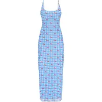 Mymo Vestido de verão 'Spring Summer' azul claro / vermelho / offwhite