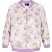 Faina Casaco meia-estação 'Fashion Look' verde claro / roxo / offwhite