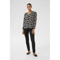 Kaffe Blusa 'KAAmber' preto / branco