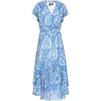 Dreimaster Vestido turquesa / branco