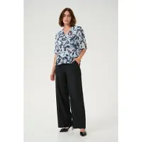 Kaffe Blusa 'KAElina' azul claro / cinzento escuro / preto / branco
