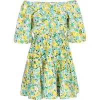 Mymo Vestido de verão amarelo / verde / mistura de cores