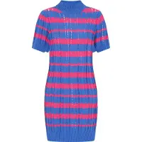 IZIA Vestido de malha 'Boho' azul / rosa