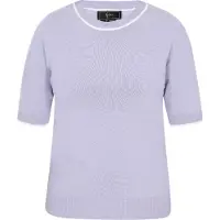 Faina Pullover azul fumado / branco