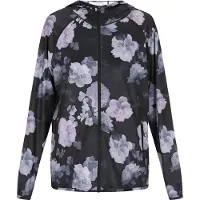 Usha Casaco meia-estação 'Comfortable' cinzento / roxo pastel / preto
