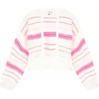 IZIA Casaco de malha rosa / offwhite
