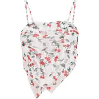 Mymo Top 'Spring Summer' verde / vermelho / branco